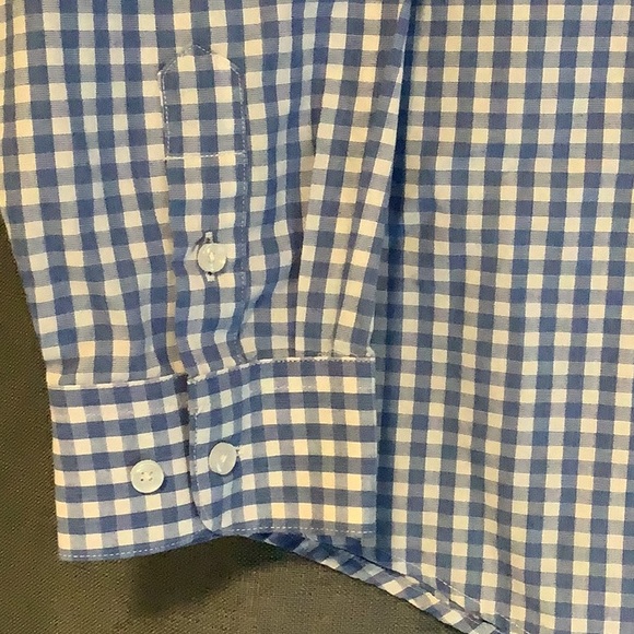 💥 Collection by Michael Strahan 18R blue check button up shirt - Picture 3 of 9